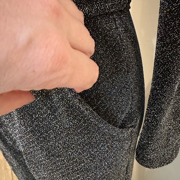 ACW Ardene sparkly top and pants SZ Small jumpsuit and crop top black - Picture 3 of 11